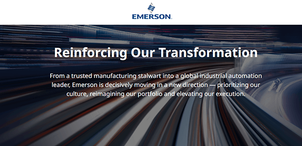 Emerson - reinforcing our transformation