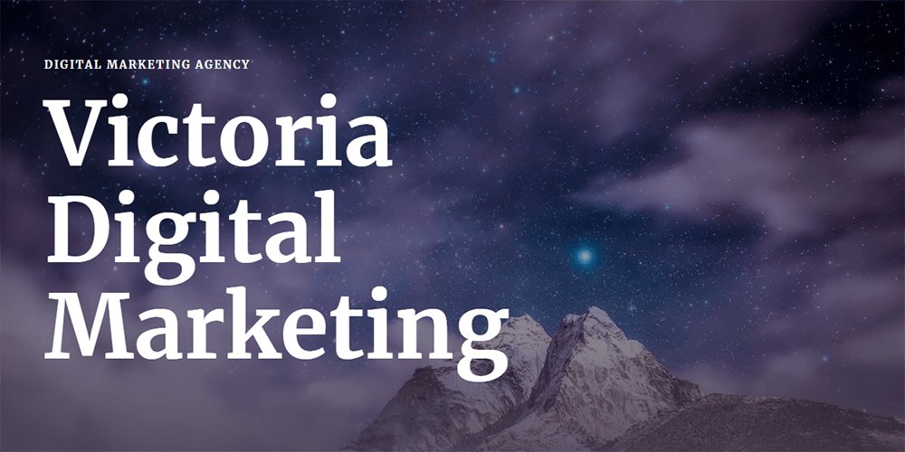 Victoria Digital Marketing - Frontpage